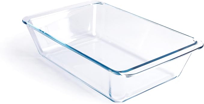 Deep Clear Glass Baking Dish, Rectangular Tempered Glass Baking Pan, The Larger casserole dish. -3.5 Liter