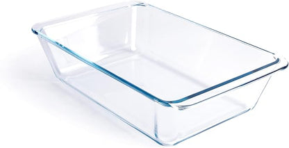 Deep Clear Glass Baking Dish, Rectangular Tempered Glass Baking Pan, The Larger casserole dish. -3.5 Liter