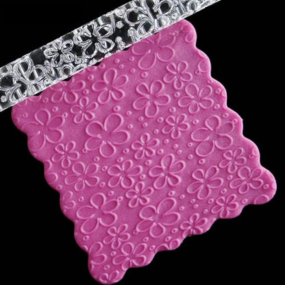 Rengue Acrylic Rolling Pin with 28 Patterns, Compliant Material, Comfortable Grip, 16 X 1 Cm, Lightweight for Dough and Pastry Acrylic Rolling Pin with 28 Patterns, Nan Kitchen (#5)