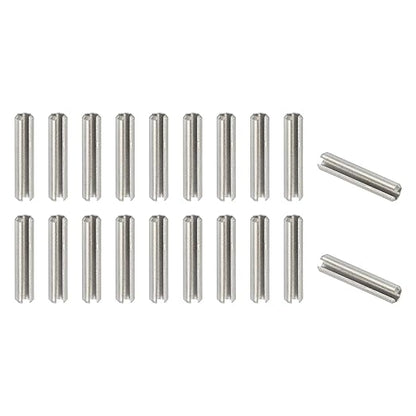 PATIKIL Slotted Spring Pin, 20 Pcs 3/16" x 1" (5.3mm x 25mm) 304 Stainless Steel Split Roll Pins Spring Dowel for Home Improvement Automotive Machine Repair, Silver