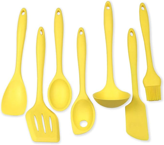 Chef Craft Premium Silicone Kitchen Tool and Utensil Set, 7 Piece, Yellow by ChefCraft