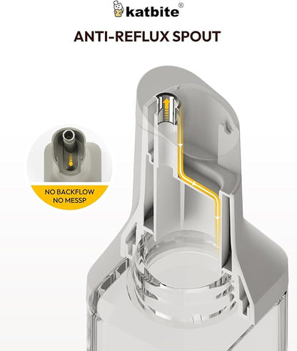 katbite 16oz Glass Olive Oil Dispenser Bottle for Kitchen Cooking - Leakproof Kitchen Essential with Precise Pouring Spout for Salad, Air Fryer, BBQ, Non-Stick Pans, Easy Refill and Use, Yellow - Image 2