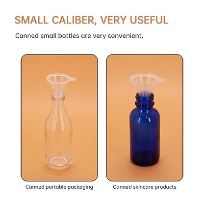 Mini Funnel 4-Pack for Lab Bottles, Sand Art, Perfume, Spice, Powder, Essential Oil, Recreational, Kitchen Food Grade Small Plastic (4colors)