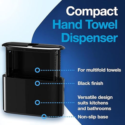 Tork Xpress Paper Towel Dispenser, Black, Single-Dispensing, Compatible with H2 Refills, Space-Saving Design (302028) - Image 4