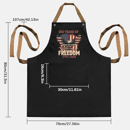 Us 250 Years Of Freedoms Apron With Pocket For Mens