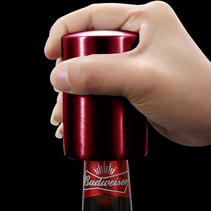 Stocking Stuffers Gift for Dad Mom, YUDANSI Push Down Bottle Opener, Automatic Beer Openers, Stainless Steel Bottle Cap Mover,Kitchen Gadgets, Beer Bar Accessories Gifts for Him BF, Magnetic Corkscrew