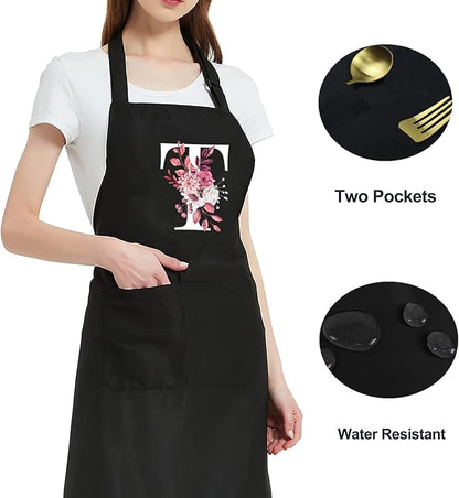 Personalized Aprons for Women with Pockets, Cute Aprons for Women Chef Baking, Cooking Gifts for Mom Birthday