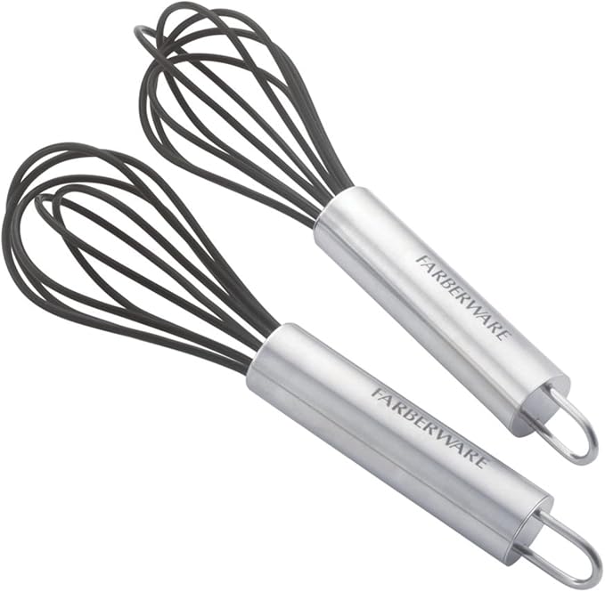 Farberware Professional Silicone Mini Whisks (Set of 2), Black by Farberware