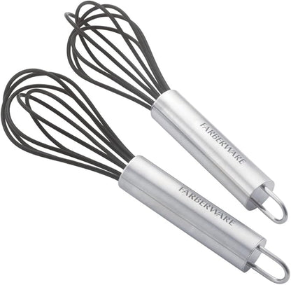 Farberware Professional Silicone Mini Whisks (Set of 2), Black by Farberware
