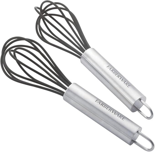 Farberware Professional Silicone Mini Whisks (Set of 2), Black by Farberware