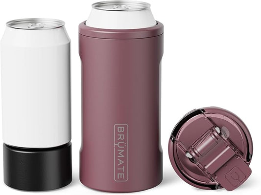 BrüMate Hopsulator Trio 3-in-1 Insulated Can Cooler for 12oz / 16oz Cans + 100% Leak Proof Tumbler with Lid | Insulated for Beer, Soda, and Energy Drinks