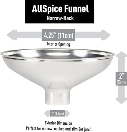 AllSpice Spice Funnel Metal Stainless Steel 18/8 (1" Bottom) - Image 4