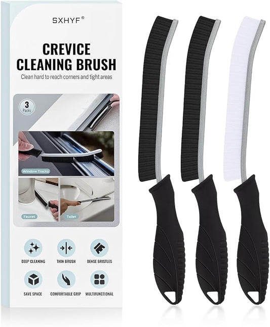 SXhyf Crevice Cleaning Brush - Grout Scrub Brush, House Cleaning Supplies, Gap Cleaning Tools, Home Essentials, Gifts for Women Men, Hard Bristle Crevice Cleaner Brush for Household Use, Bathroom by SXhyf
