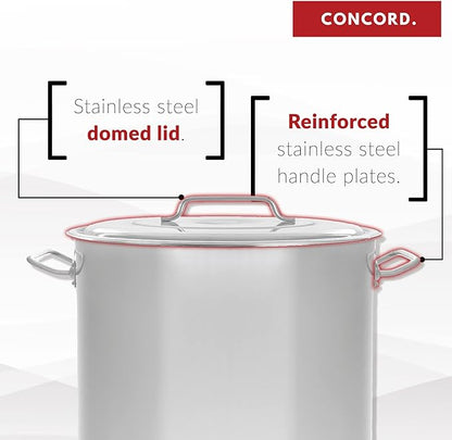 Concord 180 Quart Stainless Steel Stock Pot Cookware - Image 7