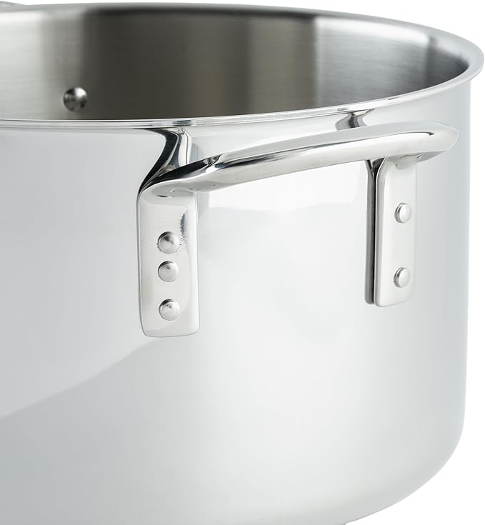 WINCO Tri-Ply Stock Pot, Silver - Image 4