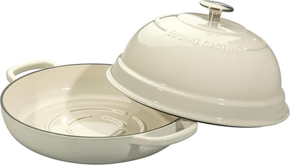 EDGING CASTING Enameled Cast Iron Dutch Oven Pot with Lid, Round Bread Oven for Homemade Sourdough Bread Baking, 6 Quart, White - Image 5