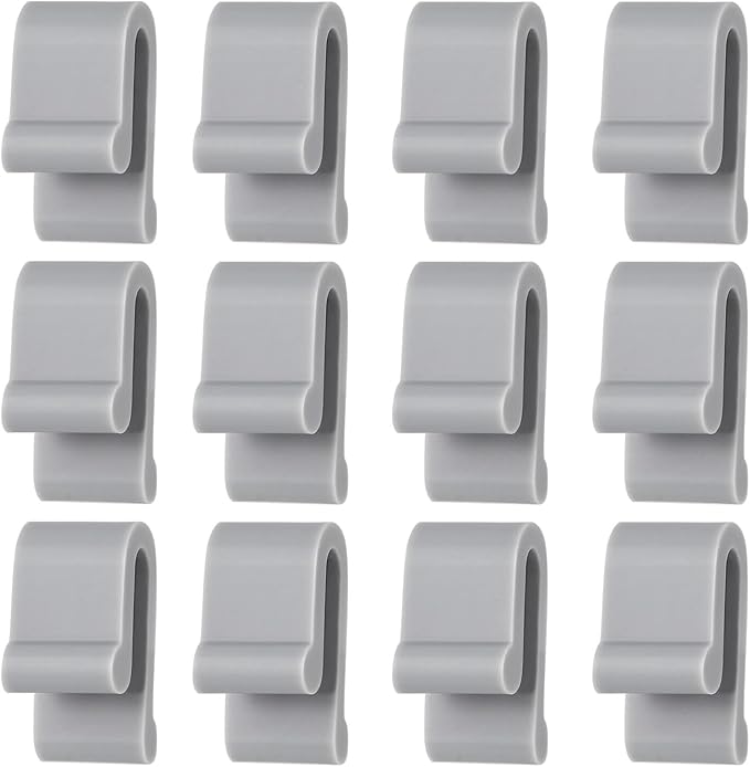 12pcs Silicone Dutch Oven Lid Clips - Flexible Bumper Non-Slip Pan Protectors (gray)