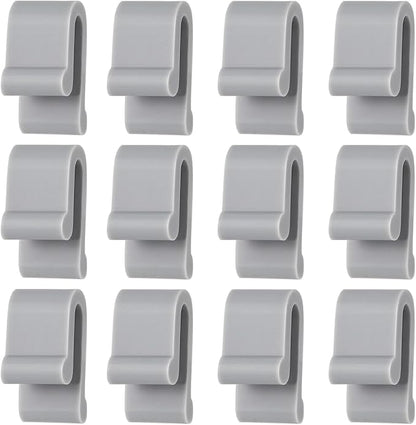 12pcs Silicone Dutch Oven Lid Clips - Flexible Bumper Non-Slip Pan Protectors (gray)