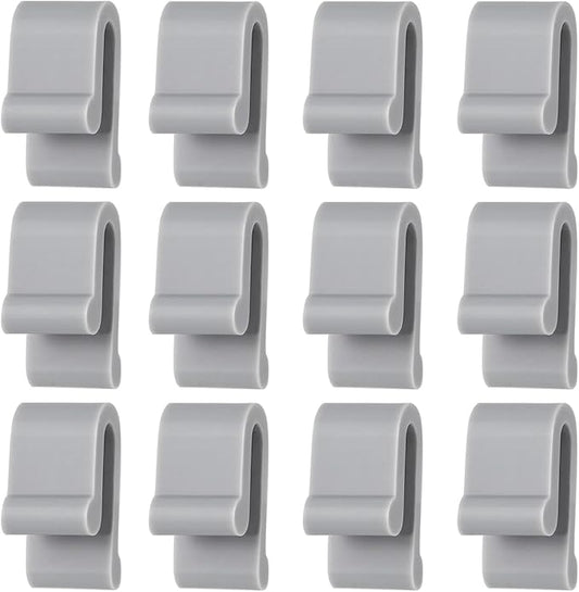 12pcs Silicone Dutch Oven Lid Clips - Flexible Bumper Non-Slip Pan Protectors (gray)