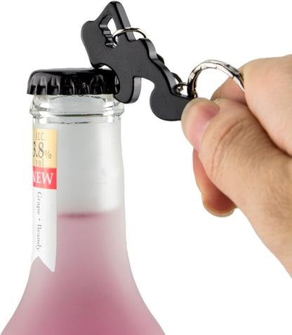 Swatom Girl Shape Bottle Opener Keychain 6PCS with Key Tag Chain Ring Accessories (Random Colors)…