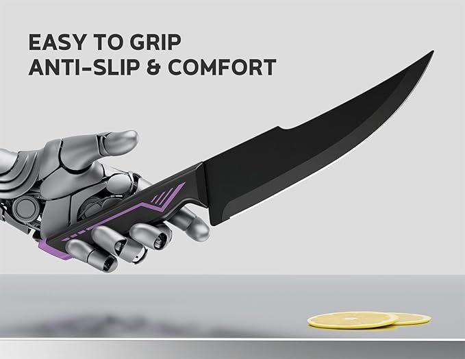 Knife Set - 15 PCS Kitchen Knife Set with Built-in Knife Sharpener Block - Stainless Steel Knife Block Set - Dishwasher Safe, Elegant Box for Men Women, Mothers Day - Image 7
