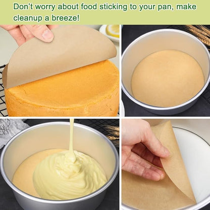 BOYAN Parchment Paper Rounds, Set of 220, Non Stick 8 Inch Parchment Paper Sheet for Baking, Pre-cut Round Parchment Paper for Cake Pan, Tortilla Press, Quesadilla Maker, Springform Pan and More