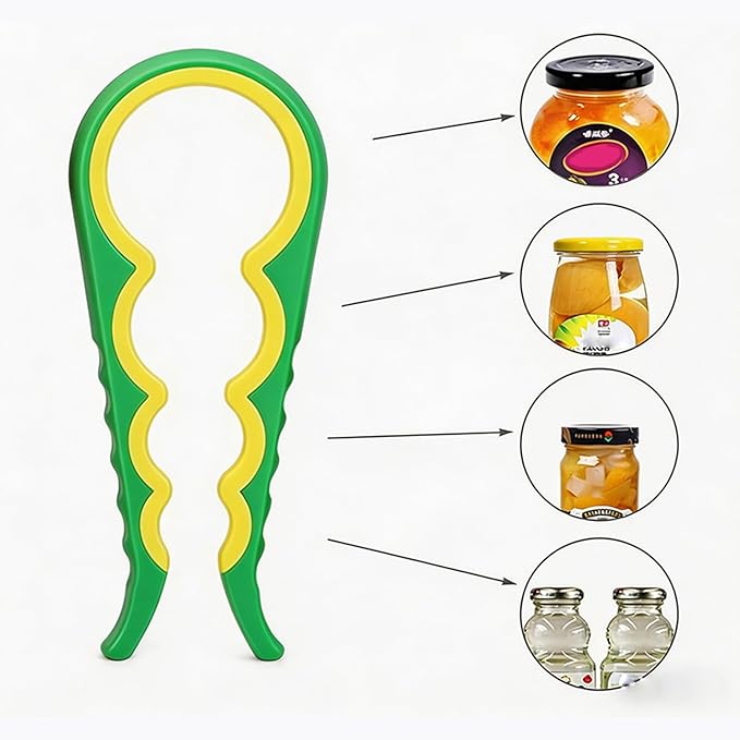 Jar Opener for Seniors with Arthritis,Jar Opener for Weak Hands,5-in-1 Bottle Opener,4-in-1 Can Opener - Image 6