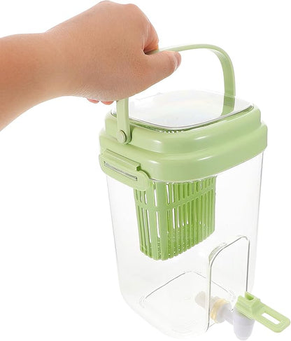 ABOOFAN Drink Dispenser for Fridge with Filter Screen, 2L Leak-proof Plastic Beverage Dispenser with Spigot for Iced Tea, Lemonade, Juice, Water Pitcher Container for BBQ, Picnic & Partie
