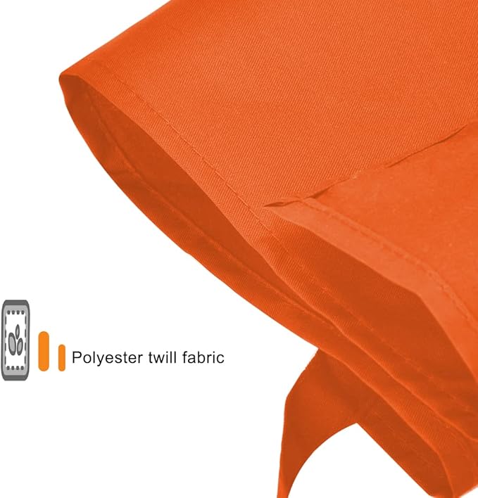 Orange Plain Bib Aprons Bulk in Big Size for Women Men Adult Chef Restaurant Cooking Baking Painting BBQ(Orange-12 pcs) - Image 5