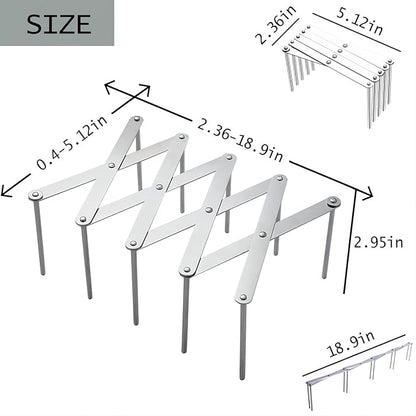 GREATLINK Adjustable Pot Lid Organizers, Dish Rack to Store Houseware, Plate Rack While Cooking, Kitchen Cabinet Pantry Pan and Pot Lid Organizer Rack Holder,4 sectional, 1Pcs - Image 2