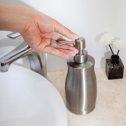 Brushed Stainless Steel Countertop Soap Dispenser Rust and Leak Resistant Hand Soap Pump with Funnel for Kitchen Countertops and Bathroom Dispensers (13.5 oz/400 ml) - Image 7