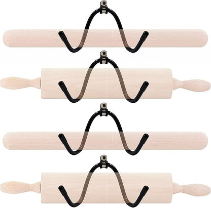 YYST Rolling Pin Holder Rolling Pin Display Rack Rolling Pin Storage - Hardware Included - No Rolling Pin-4/PK