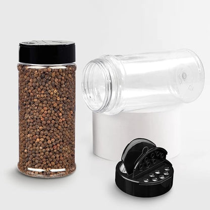 RoyalHouse 6 Pack 16 Oz Plastic Spice Jars with Black Cap, Clear and Safe Plastic Bottle Containers with Shaker Lids for Storing Spice, Herbs and Seasoning Powders, BPA Free, Made in USA - Image 7