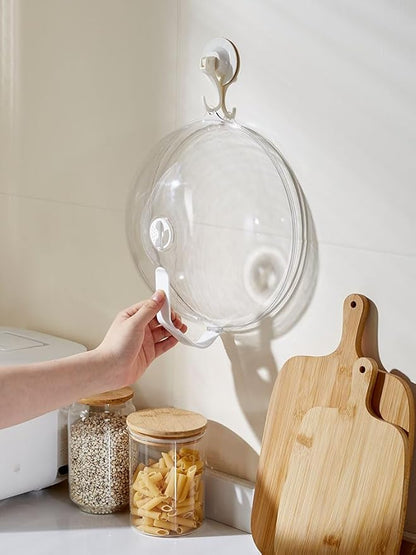 Microwave Splatter Cover for Food,Clear Microwave Splash Guard Cooker lid with Handle,BPA-Free,Soft Plastic - Image 5