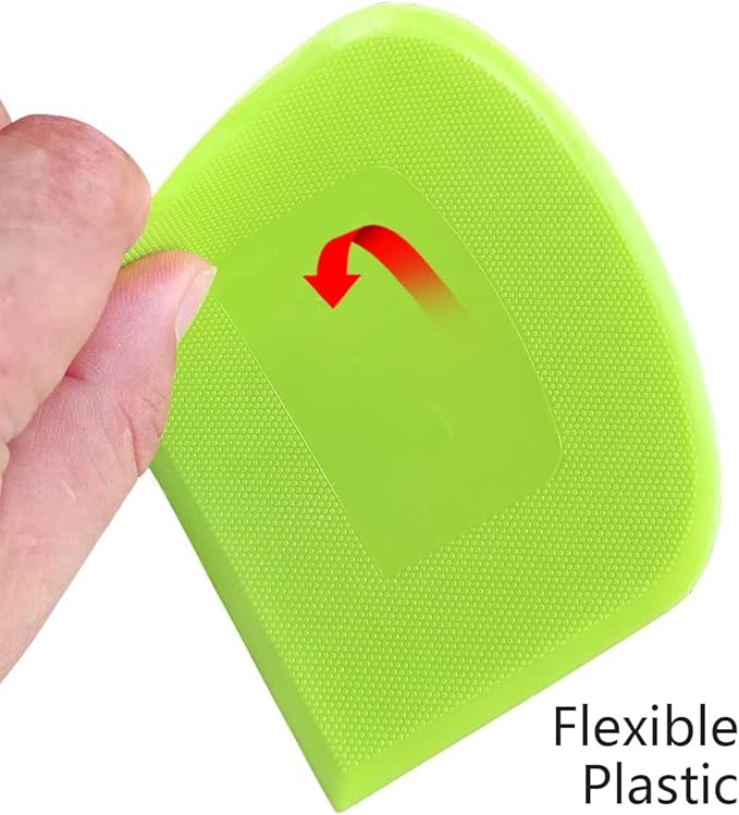 ALLTOP Bowl Spatula & Bench Scraper,Flexible Plastic Multipurpose Kitchen Pastry Cutter Tool,Food Scrappers for Bread Dough Baking Cake Fondant Icing,Set of 2 Pieces - White,Green - Image 8