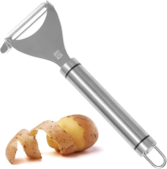 Potato Peeler Stainless Steel, Y Peeler Multifunctional Vegetable Peeler for Kitchen, Ultra Sharp Swivel Blade, Fruit & Veggie Peeler, Built-in Eye Remover, Hang Loop