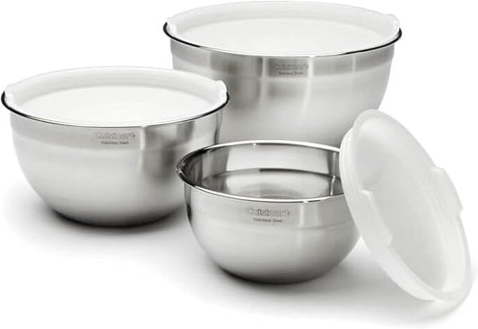 Cuisinart Mixing Bowl Set, Stainless Steel, 3-Piece, CTG-00-SMB by Cuisinart