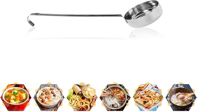 4 Pcs 3 oz 10.55 Inch Silver Stainless Steel 201 Long Handle Cooking Spoon for Holding Food Kitchen Cooking Stirring Soup Spoon