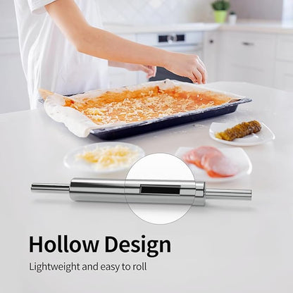 Rolling Pin (17 Inches) –304 Stainless Steel Roll Pins for Baking Pizza Dough Pie Cookie-Dough Roller& Smooth Construction - Essential Kitchen Utensil - Image 3