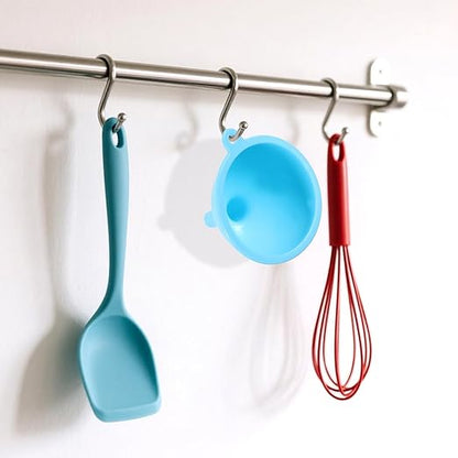 4 Pack Kitchen Silicone Funnel, 4 Colors Kitchen Funnel Set Wide Mouth Funnels for Filling Bottles Small Canning Funnels for Daily Cooking and Water Liquid Oil or Powder Transfer - Image 4