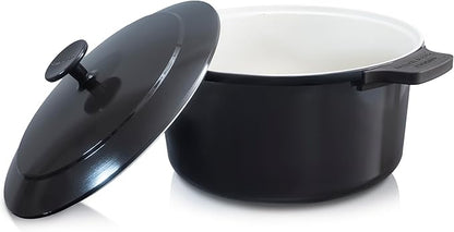 Gotham Steel 5 Qt Lightweight Dutch Oven Pot with Lid & Holders, Ceramic Non Toxic, Oven Safe & Even Heat Retaining Dutch Oven for Bread Baking Sourdough, Soup, Casserole, 70% Lighter than Cast Iron by GothamSteel