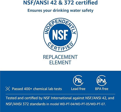 [Original] Waterdrop PF-01A Water Filter Replacement for Waterdrop Pitcher Filtration System, NSF Certified, Reduces Lead, PFAS, PFOA/PFOS, Chlorine, Last Up to 3 Months or 200 Gallons, 1 Pack