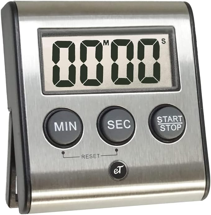 Elegant Digital Kitchen Timer - Stainless Steel Model eT-23, Super Strong Magnetic Back, Loud Alarm, Large Display, Auto Memory, Auto Shut-Off by eTradewinds - Image 2