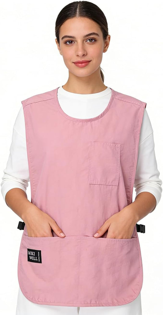Waterproof Unisex Cobbler Apron with 4 Pockets Vest Style Ultralight Chef Waiter Work Overalls
