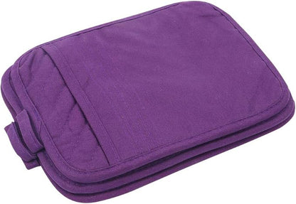Anyi Pot Holders for Kitchen Heat Resistant, Cotton Hot Pads for Counter Table, Purple Kitchen Pot Holders with Pocket - Image 8