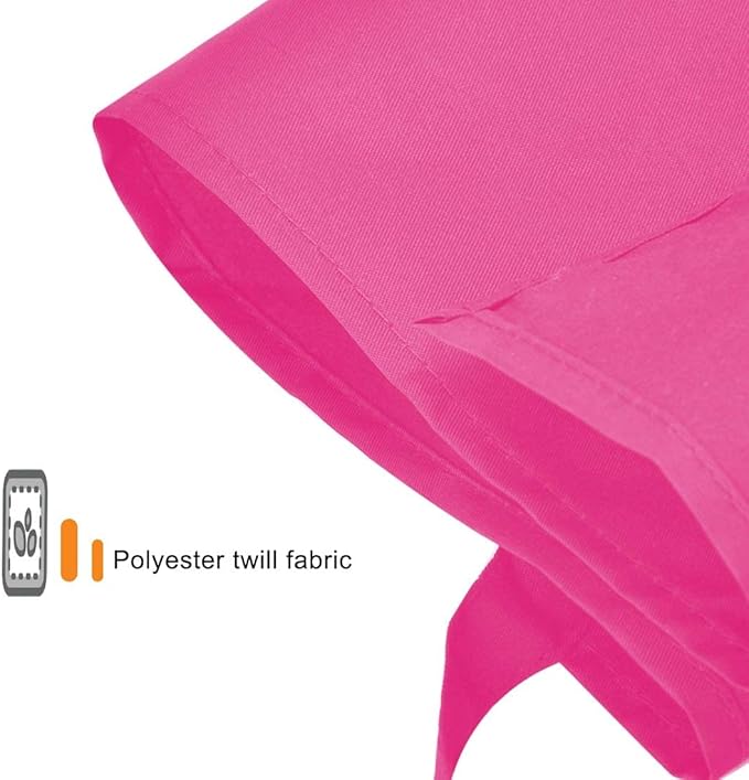12 Pcs Bib Bulk Hot Pink Aprons for Women Men Adult Girls Unisex with 2 Pockets, Baking Cooking Kitchen Painting Apron (Pink,12 pcs) - Image 6