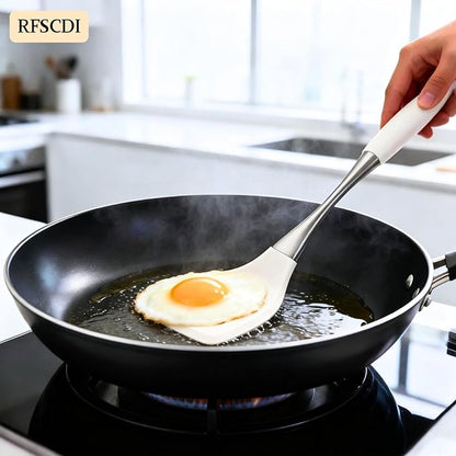 White Silicone Cooking Utensils Set-Non-Toxic, Heat Resistant, BPA Free Kitchen Utensils Set with Spatula, Spoon, Whisk & Tongs-Non-Stick& Dishwasher Safe for Nonstick Cookware - Image 8