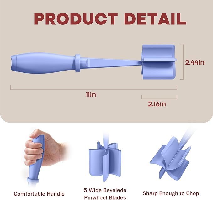 2Pcs Meat Chopper, Hamburger Grinder, Premium Heat Resistant Smasher for Ground Beef, Burger Grinder Nylon Potato Mix Tool-Purple - Image 2