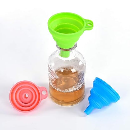 Kitchen Silicone Collapsible Funnel Set of 3,Small and Large,Flexible-Foldable-Cooking-Food-Grade Funnels for Filling Small or Mini Bottles,Perfume,Filling Capsules,Fry Oil Filter,Essential Oil,Spice - Image 7