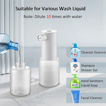 Foaming Soap Dispenser,Electric and Rechargeable,Refillable Foam Hand Dispenser for Kitchen Sink & Bathroom Countertop,Dish foamer Soap Dispenser,Pet Bathing Foamer Sprayer